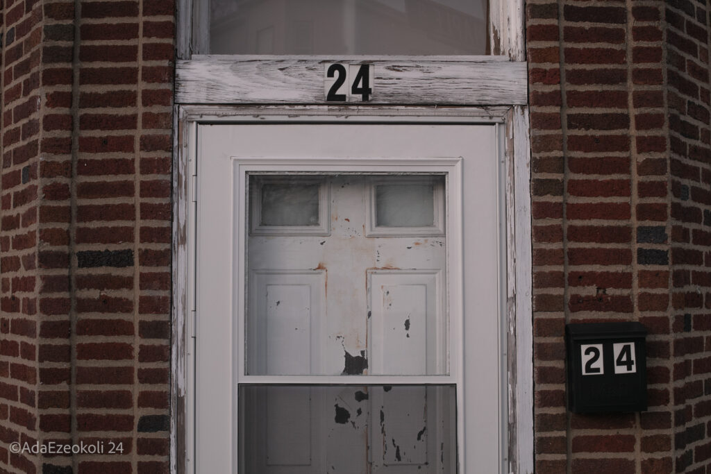 A door entrance with the number 24