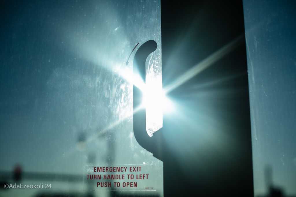 Sun rays coming through a bus window